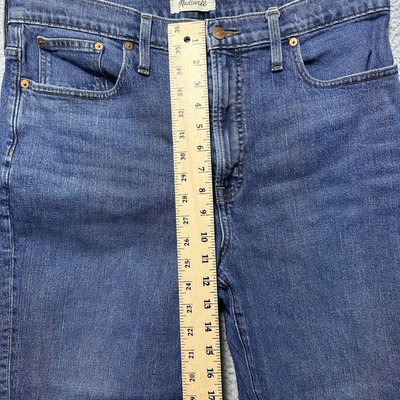 Madewell The Perfect Vintage Jean Size 32 Retro High Rise Stone Wash Frayed Hem - Picture 3 of 10